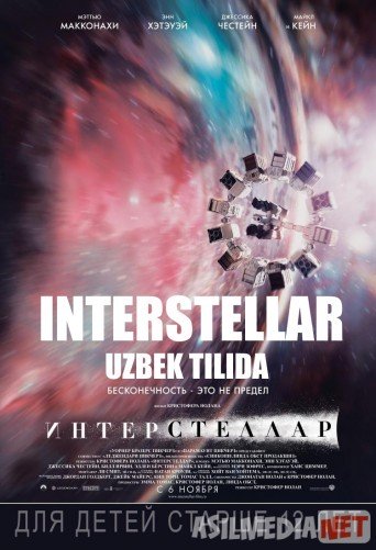 Interstellar Uzbek tarjima 2014 HD O'zbek tilida tas-ix skachat