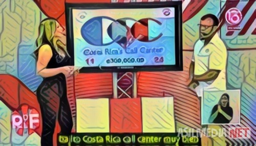 La Rueda de la Fortuna Canal 13. A supervisor at Costa Rica's Call Center wins 3,000,000 colones bon