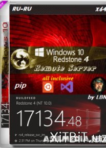 Microsoft Windows 10 1803 Remote Server 17134.48 rs4 RTM (32-64Bit) By Lopatkin [2018/RU]