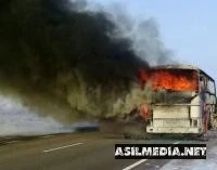 Қозоғистонда ёниб кетган автобус ҳайдовчилари қўлга олинди