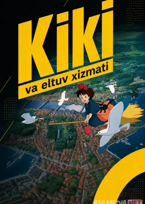 Kiki va eltuv xizmati animesi 1989 O'zbek tilida Premyera Uzbek tilida tarjima multifilm Full HD skachat posteri