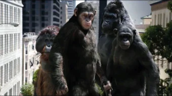 Maymunlar Sayyorasi 1: Qo'zg'olon Uzbek tilida 2011 O'zbekcha tarjima kino HD skrinshot 1